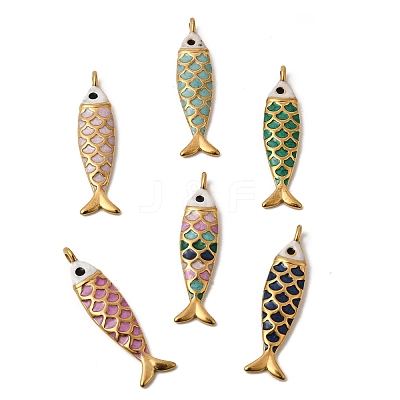 304 Stainless Steel Enamel Pendants STAS-B128-53G-1