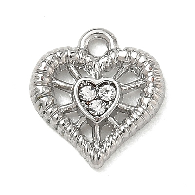 Alloy with Crystal Rhinestone Charms AL-CBA7C55-01P-1