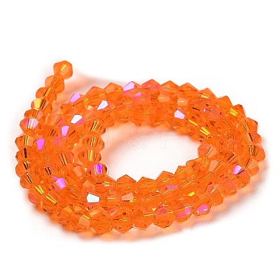 Transparent Electroplate Glass Beads Strands EGLA-A039-T4mm-L11-1