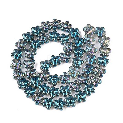 Electroplate Glass Beads Strands EGLA-T028-02N-1
