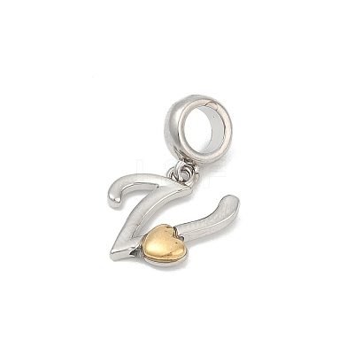 Brass European Dangle Charms LS-KK-Z097-01V-GP-1