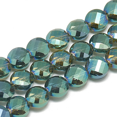 Electroplate Glass Beads Strands EGLA-Q098-A09-1