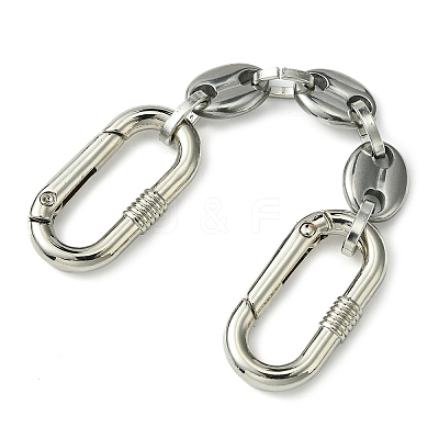 304 Stainless Steel Oval Link Bag Extender Chains AJEW-BA00131-1