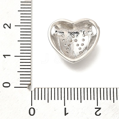 Rack Plating Brass Micro Pave Cubic Zirconia Pendants KK-I722-04P-W-1