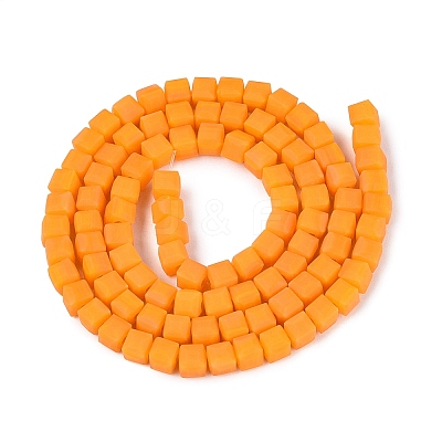 Opaque Frosted Glass Beads Strands GLAA-N072-01A-B04-1