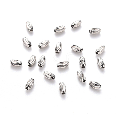 Non-Tarnish 201 Stainless Steel Corrugated Beads LS-X-STAS-S103-16A-P-1
