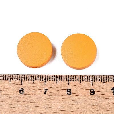 Painted Natural Wood Beads WOOD-S049-02B-08-1