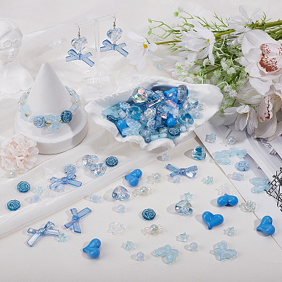 180Pcs 15 Styles Mixed Style Acrylic Beads OACR-PA0001-10-1