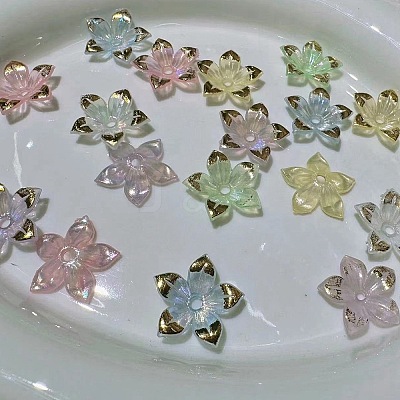 Acrylic Bead Caps FIND-WH0152-622A-1