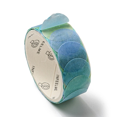 Round Adhesive Decorative Paper Tapes DIY-M052-01H-1