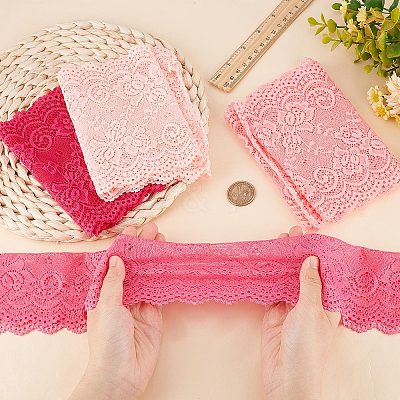 4 Yards 4 Colors Flower Wavy Edge Lace Trim OCOR-GF0002-59-1