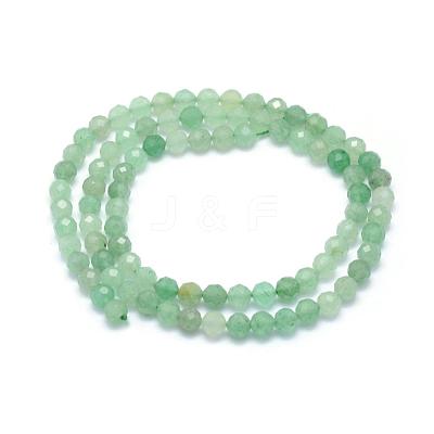 Natural Green Aventurine Beads Strands G-E411-37-4mm-1