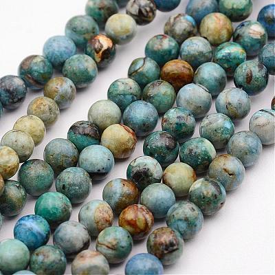 Natural Variscite Bead Strands G-P300-01-6mm-1