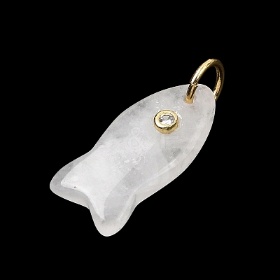 Natural Quartz Crystal Pendants X-G-A297-01G-14-1