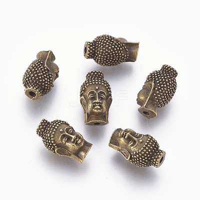 Tibetan Style Buddha Head Alloy Beads LS-TIBEB-7482-AB-FF-1