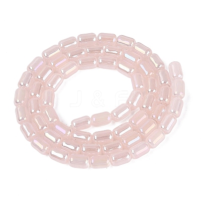 Electroplate Imitation Jade Glass Beads Strands EGLA-Q132-03A-B02-1