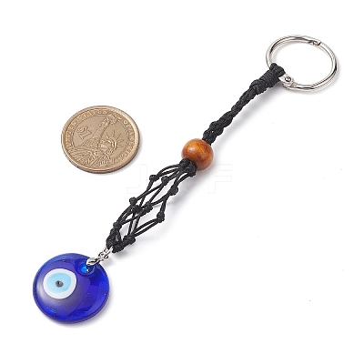 Handmade Evil Eye Lampwork Pendant Decoraton HJEW-JM02027-01-1