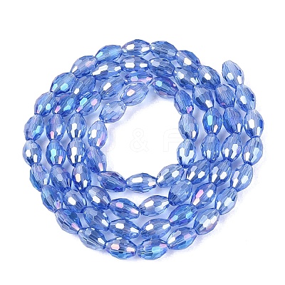 Electroplate Transparent Glass Beads Strands LS-GL-N002-01A-A13-1