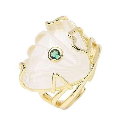 Natural Quartz Crystal Cuff Rings GG-CBA5FCC-04G-11-1