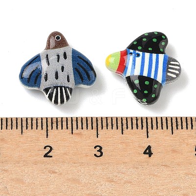 Spray Painted Alloy Beads FIND-Z109-01E-1