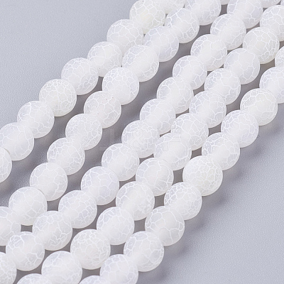 Natural Crackle Agate Beads Strands X-G-G055-6mm-5-1