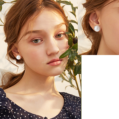 40 Pairs 4 Style Acrylic Imitation Pearl Ball Stud Earrings for Girl Women STAS-DC0004-38-1