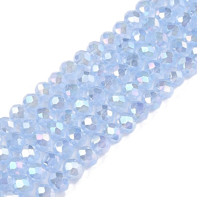 Electroplate Glass Beads Strands EGLA-A044-J4mm-B03-1