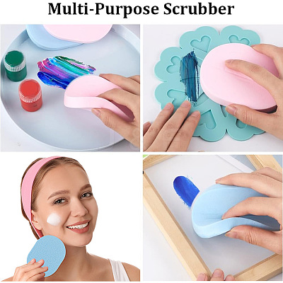 4Pcs 2 Colors PVA Sponge Makeup Powder Puff MRMJ-GF0001-64C-1