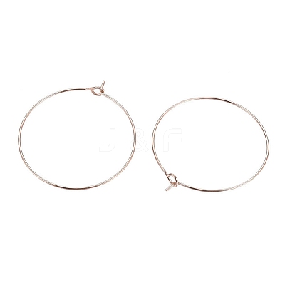 Ion Plating(IP) 316L Surgical Stainless Steel Hoop Earring Findings STAS-G130-03RG-30MM-1