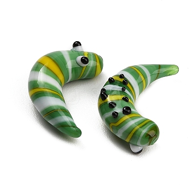 Handmade Lampwork Worm Figurines LA-CBA77D3-01H-1