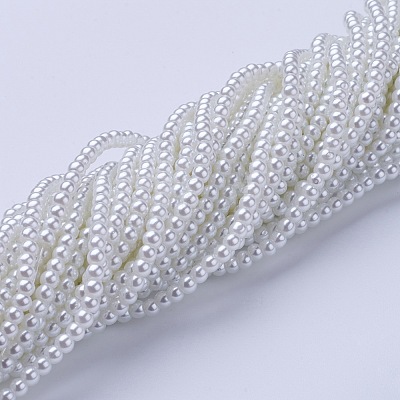 Glass Pearl Beads Strands X-HY-3D-B01-1
