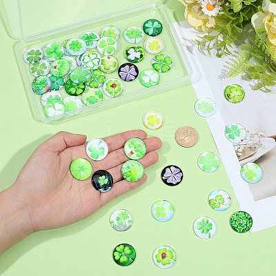 50Pcs Glass Cabochons FIND-SP0005-80-1