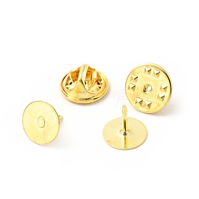 120Pcs Brass Butterfly Clutches Pin Backs KK-J303-01G-1