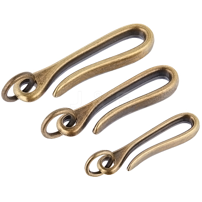 3Pcs 3 Styles Tibetan Style Alloy Hook Clasps FIND-CP0001-72-1