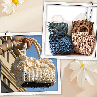 4Pcs 4 Colors PU Leather Oval Bottom FIND-CL0001-79A-1