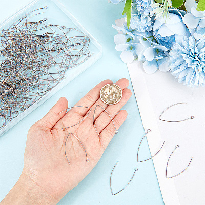 200Pcs 304 Stainless Steel Earring Hooks STAS-BBC0004-46-1