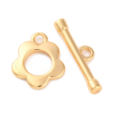 Rack Plating Eco-Friendly Brass Toggle Clasps KK-S403-14G-1
