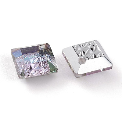 Embossed Glass Rhinestone Pendants GLAA-J101-03A-001VL-1