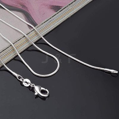 Brass Snake Chain Fine Necklaces NJEW-PH0002-20-1