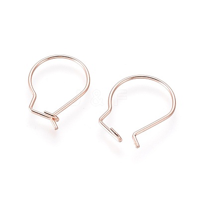 304 Stainless Steel Hoop Earrings Findings LS-STAS-H436-02RG-1