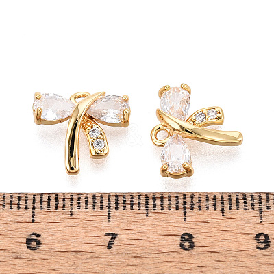 Brass Micro Pave Cubic Zirconia Charms KK-N263-79C-G-1