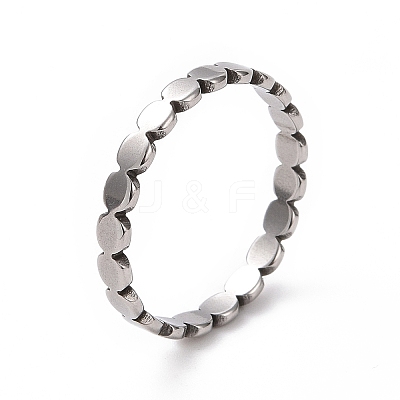 Non-Tarnish 201 Stainless Steel Oval Wrap Finger Ring for Women RJEW-J051-23P-1