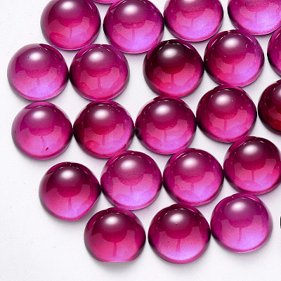 Transparent Spray Painted Glass Cabochons LS-GLAA-S190-013B-B03-1