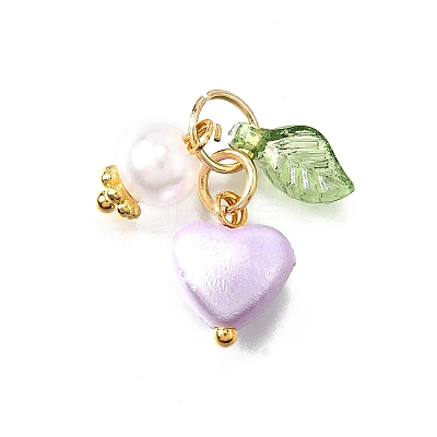Imitation Pearl Acrylic Pendants PALLOY-JF04028-1