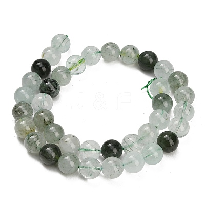 Natural Green Rutilated Quartz Beads Strands GG-CBAC678-A01-10mm-1