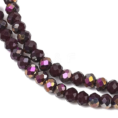 Electroplate Glass Beads Stradns EGLA-H114-02B-04-1