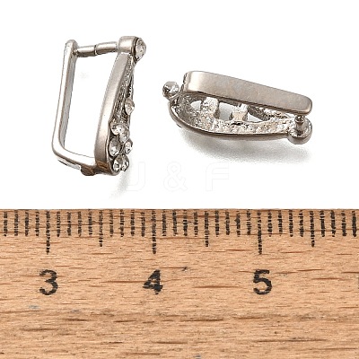 PVD Vacuum Plating & Long-Lasting Plated Brass with Rhinestone Pinch Bails KK-S402-06D-NR-1