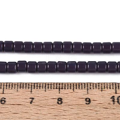 Opaque Solid Color Glass Beads Strands GLAA-N065-4x4mm-C07-1
