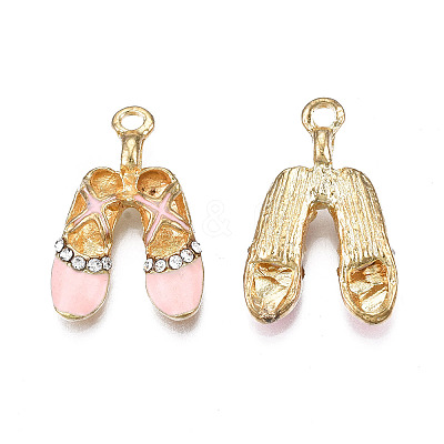Rack Plating Alloy Enamel Pendants X-ENAM-T011-130A-1