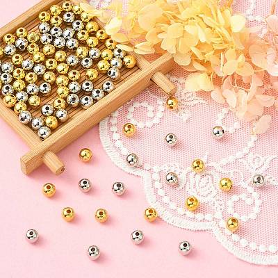 100Pcs 2 Colors CCB Plastic Beads CCB-CJ0001-08-1